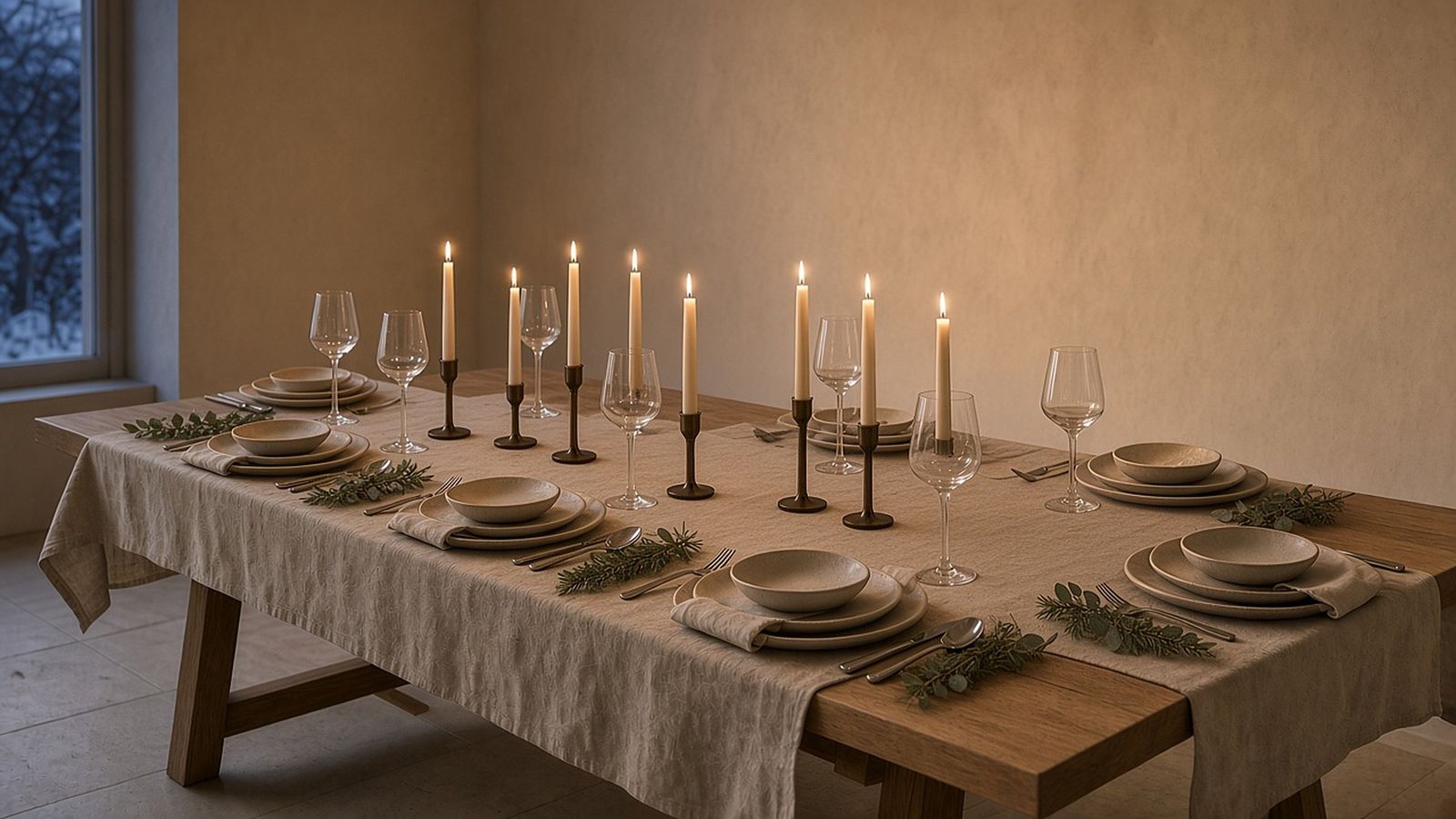 The Christmas Table: Settings, Napkin Folds and Candlelight